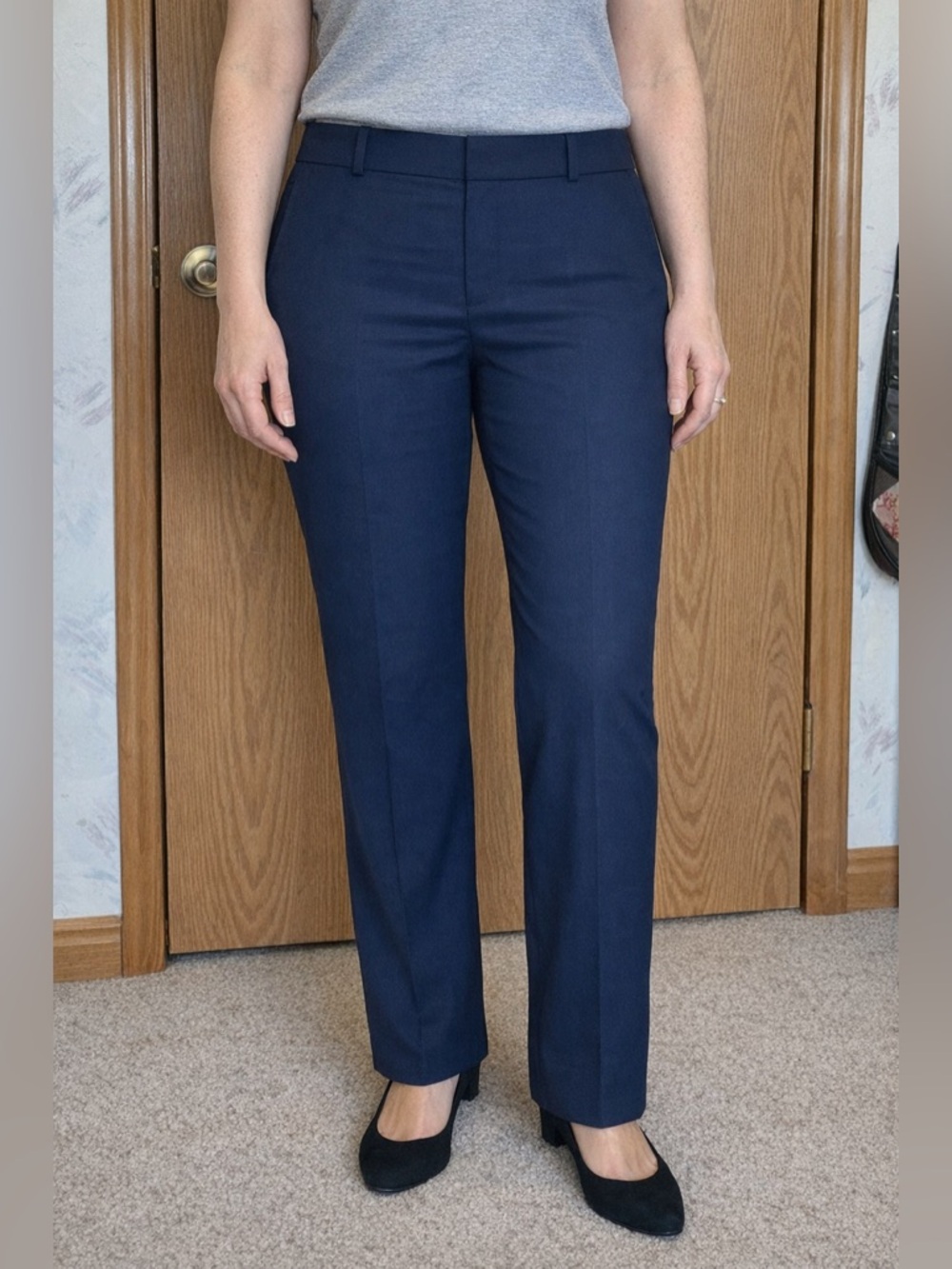 Banana Republic Navy Straight-Leg Dress Pants